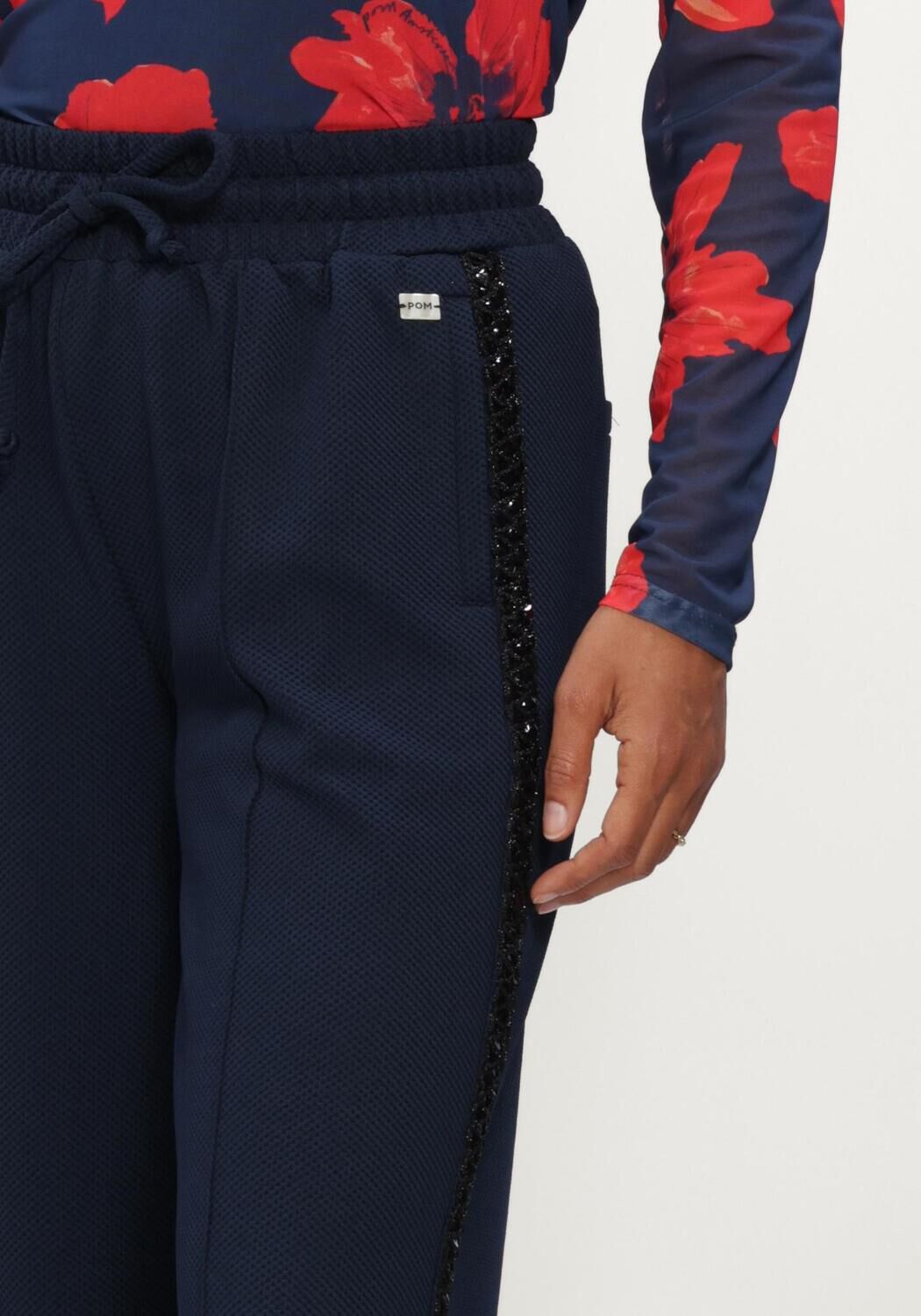 Dunkelblau POM AMSTERDAM Weite Hose LEAH ETERNAL BLUE - large