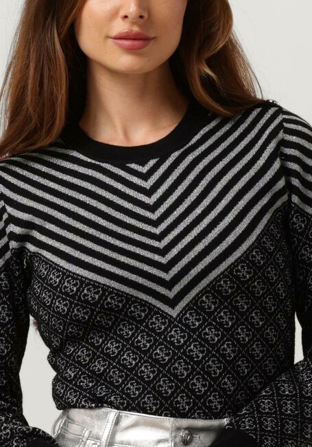 Schwarze GUESS Langarmshirts LS RN RENEE SWTR - large