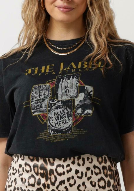 Schwarze ALIX THE LABEL T-shirt LADIES KNITTED THE LABEL T-SHIRT - large