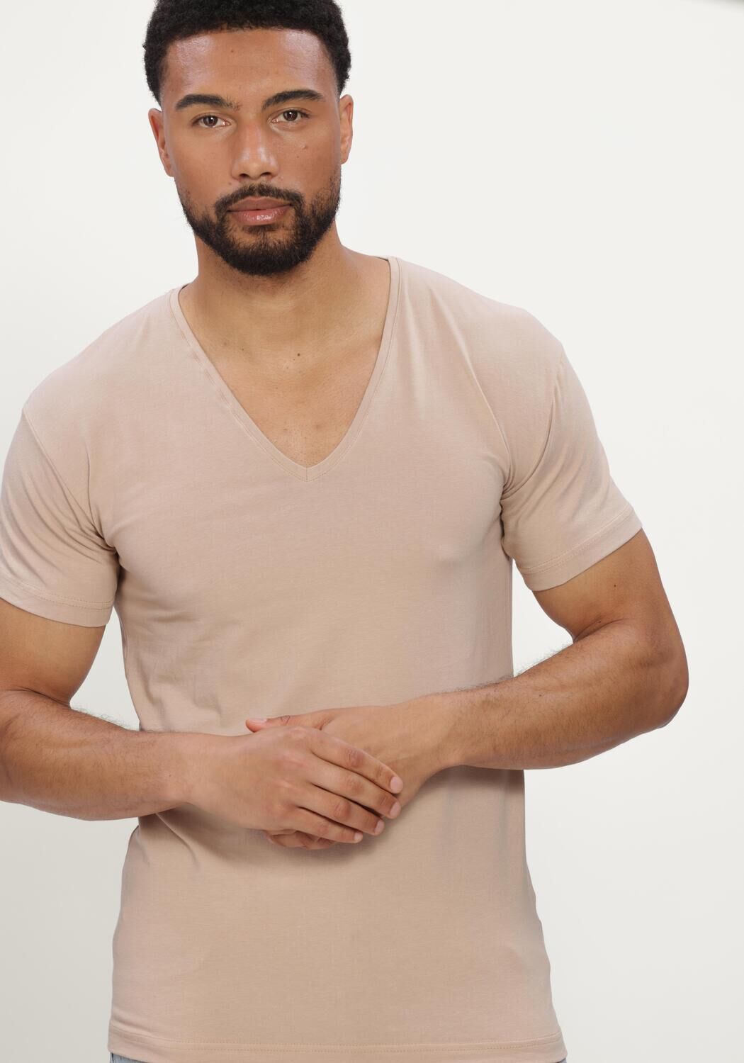 Beige Alan Red T-shirt 5601 NOV - large