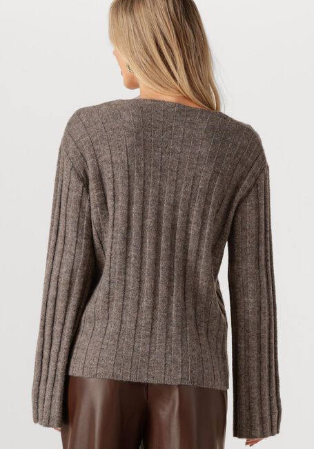 Braune MODSTRÖM Pullover TREEMD V-NECK - large