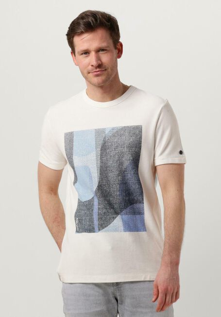 Weiße CAST IRON T-shirt SHORT SLEEVE R-NECK REGULAR FIT COTTON TWILL - large