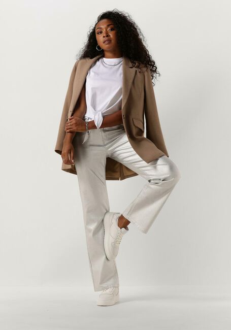 Silberne OBJECT Weite Hose OBJSUNNY MW PANT E DIV - large