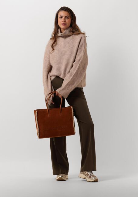 Beige MODSTRÖM Pullover KANEMD ZIP T-NECK - large