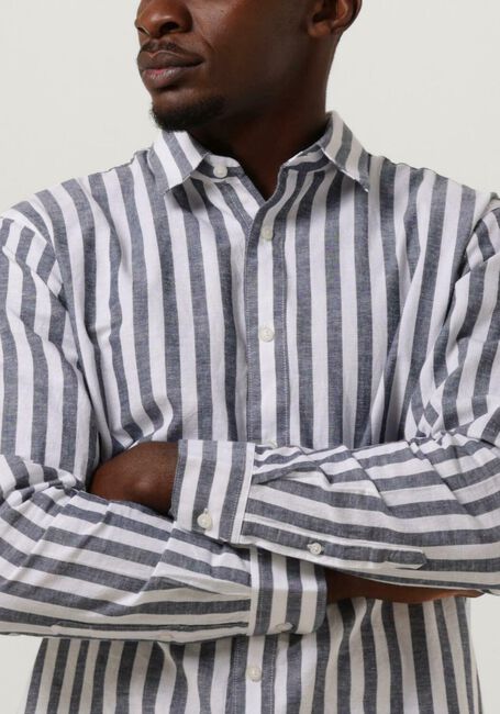 Dunkelblau SELECTED HOMME Klassisches Oberhemd SLHSLIMNEW-LINEN SHIRTS LS CLASSIC W - large