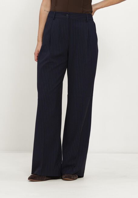 Dunkelblau SUMMUM Hose TROUSERS WIDE LEG VISCOSE BLEND STRIPE - large