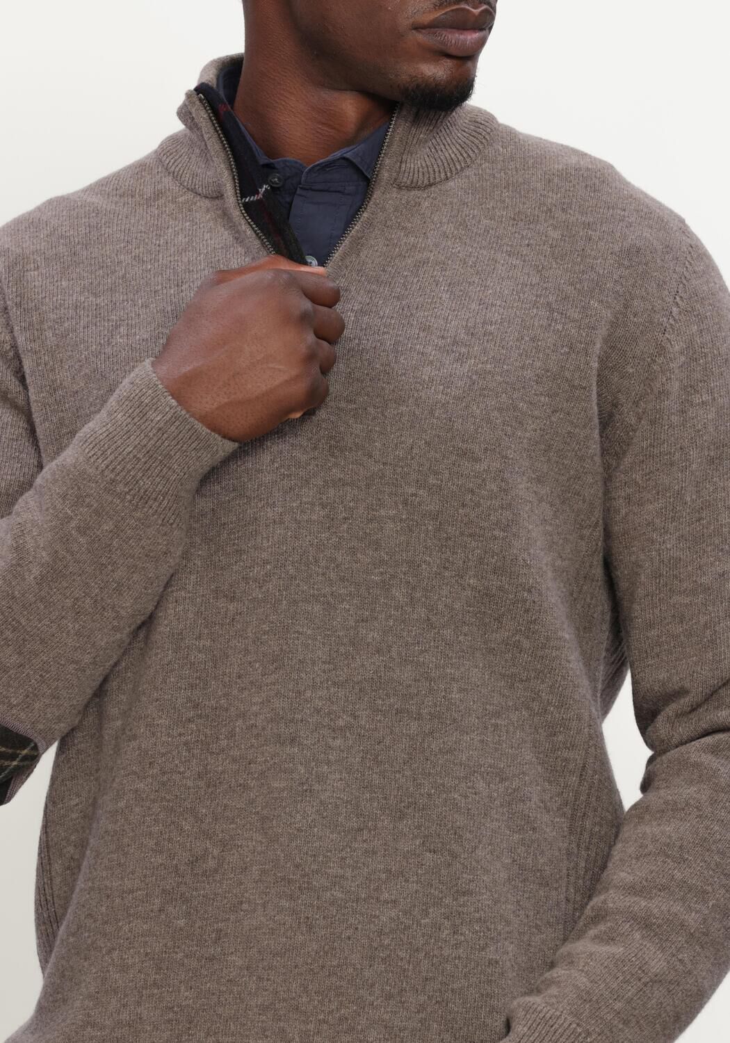 Gr&uuml;ne BARBOUR Pullover HOLDEN HALF ZIP KNITTED JUMPER KNITWEAR - large