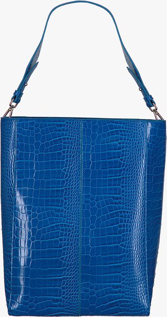 Blaue HVISK Handtasche CASSET CROCO - large