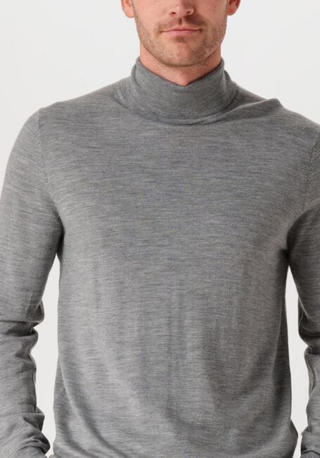 Graue SELECTED HOMME Rollkragenpullover SLHTRAY LS KNIT MERINO ROLL NECK - large