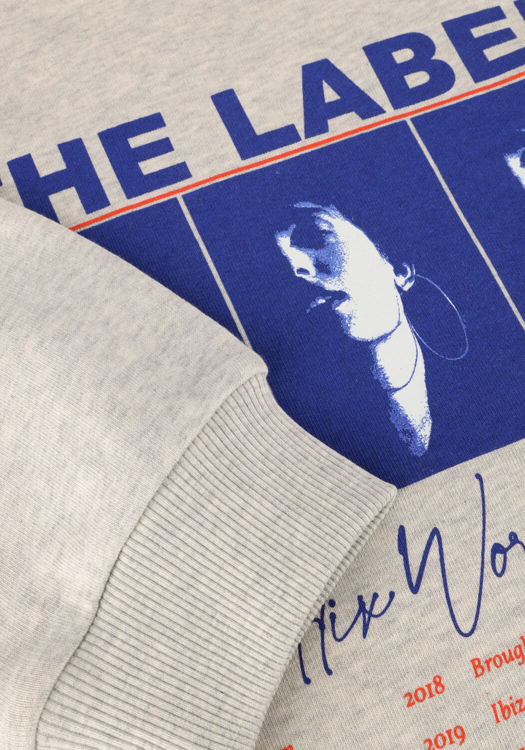 Graue ALIX THE LABEL Pullover & Cardigans LADIES KNITTED CROPPED WORLD TOUR SWEATER - large