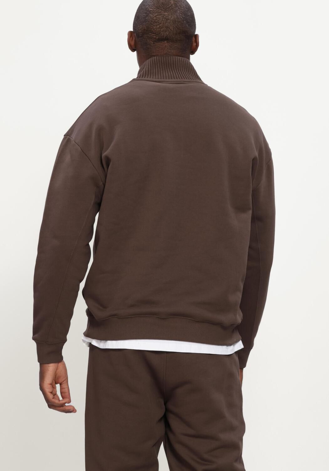 Braune GENTI Sweatshirt HALF ZIP SWEAT - large