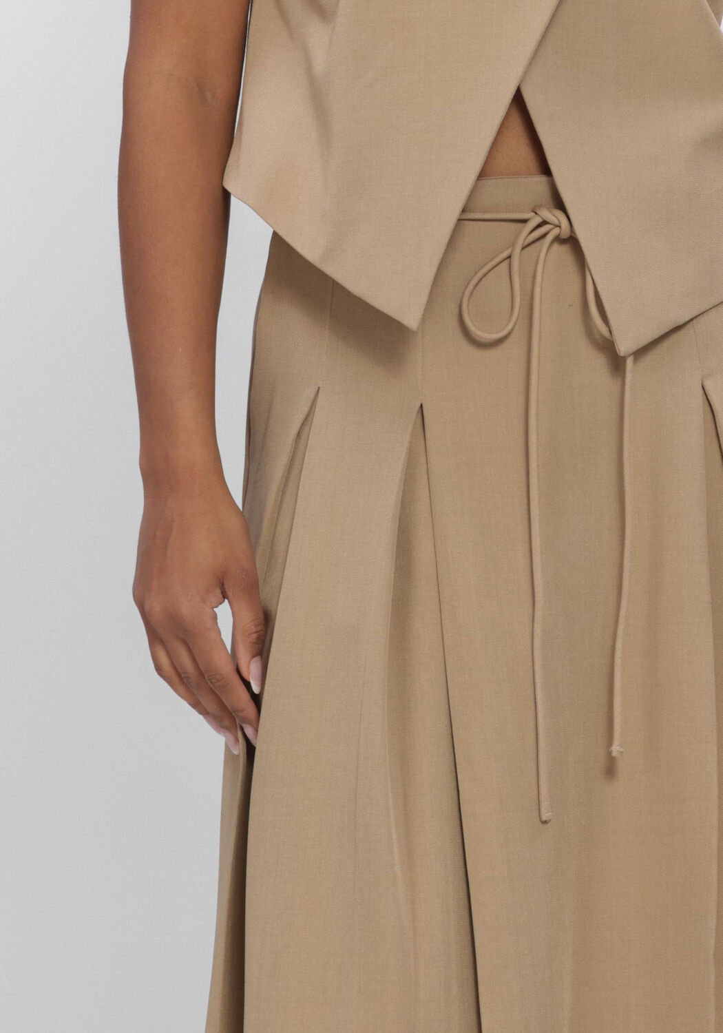 Camelfarbene Y.A.S. R&ouml;cke YASCAMIA HW LONG SKIRT - large