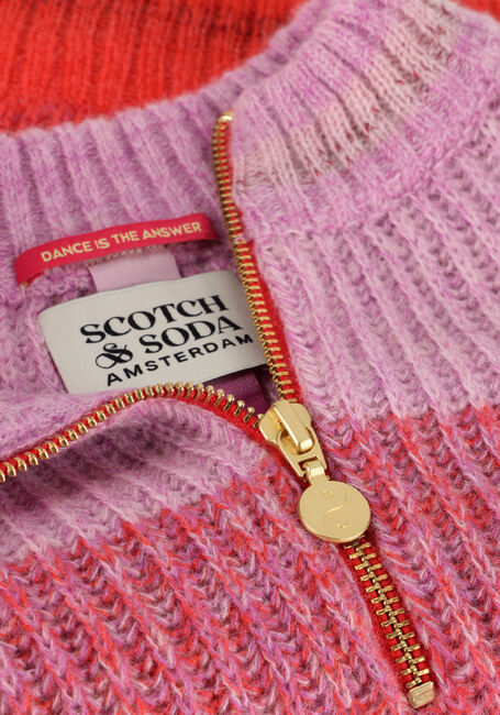 Mehrfarbige/Bunte SCOTCH & SODA Pullover HALF-ZIP GRADIENT PULLOVER - large