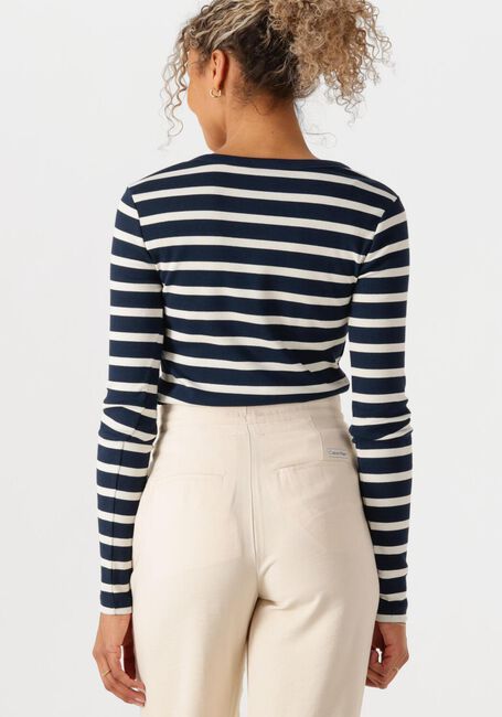 Dunkelblau TOMMY HILFIGER Top SLIM HENLEY GB SCOOP-NK LS - large