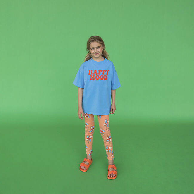 Blaue CARLIJNQ T-shirt BASIC - OVERSIZED T-SHIRT WITH PRINT - large