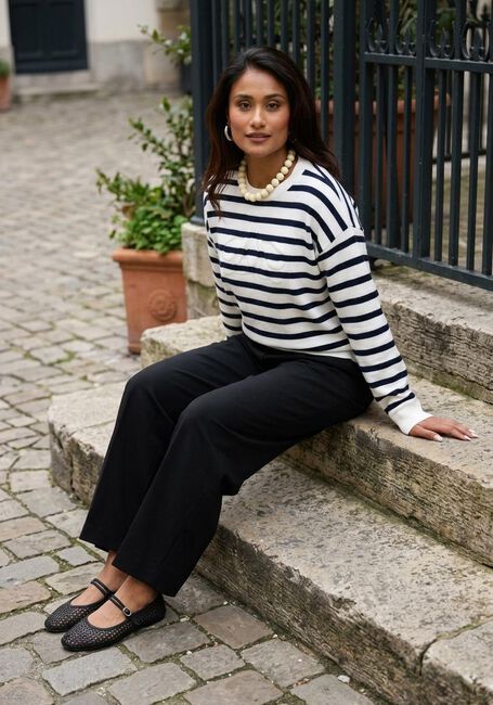 Mehrfarbige/Bunte DANTE6 Pullover TWIXA STRIPE 3D LOGO SWEATER - large