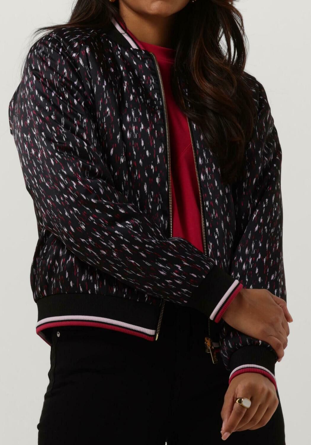 Schwarze SCOTCH & SODA Jack PRINTED REVERSIBLE BOMBER JACKET WITH PADDING - large