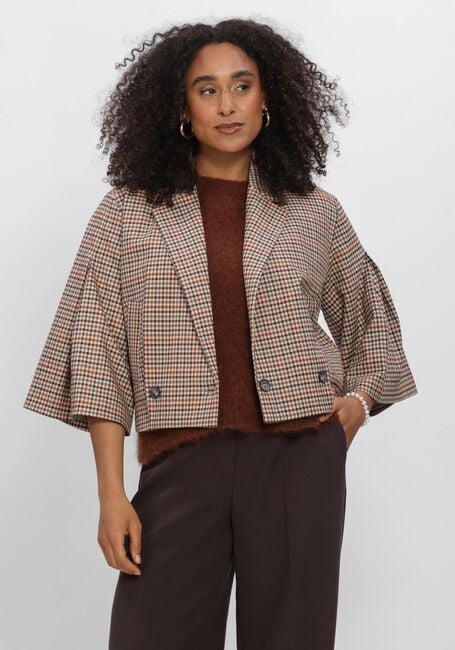 Braune SUMMUM Jack BLAZER CHECK GOJI BERRY - large
