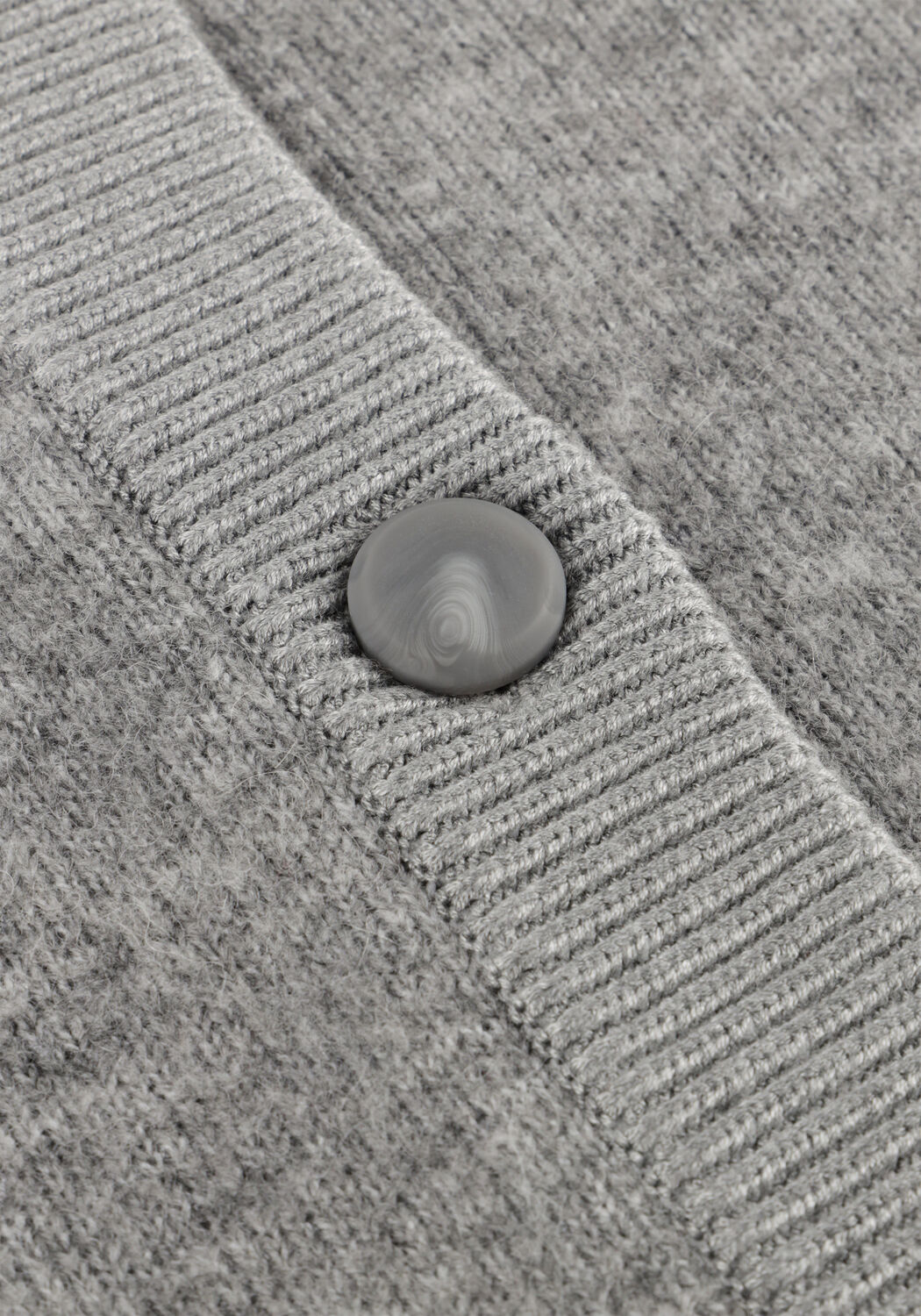 Graue OBJECT Strickjacke OBJMERLE LS LO KNIT BOMBER - large