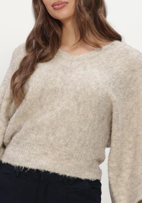 Sand AIMEE THE LABEL Pullover & Cardigans CLIPPOW6 KNITTED SWEATER - large