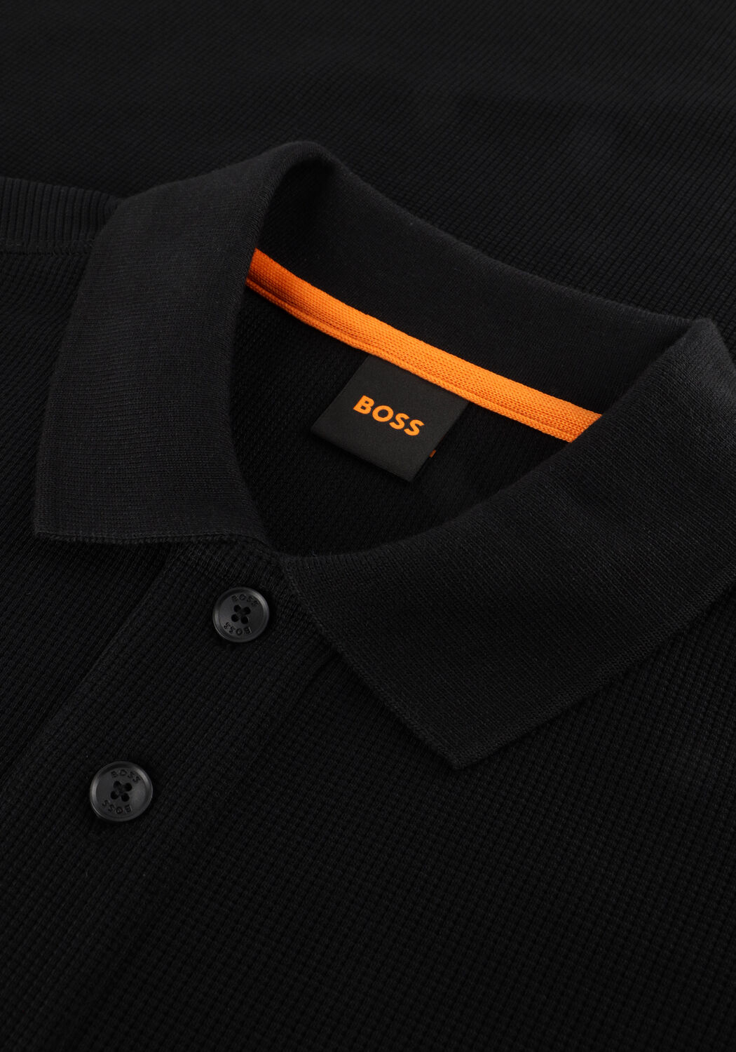 Schwarze BOSS ORANGE Polo-Shirt PETEMPESTO LONG - large