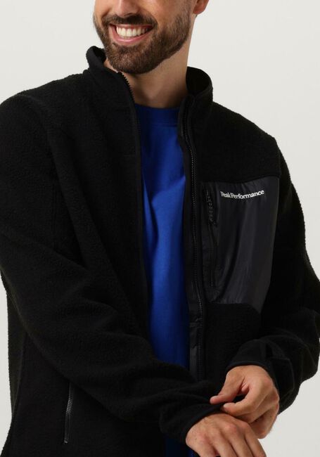 Schwarze PEAK PERFORMANCE Strickjacke M PILE ZIP JACKET - large