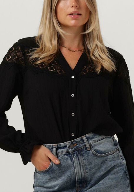 Schwarze CO'COUTURE Bluse SELMA ANGLE LACE SHIRT - large