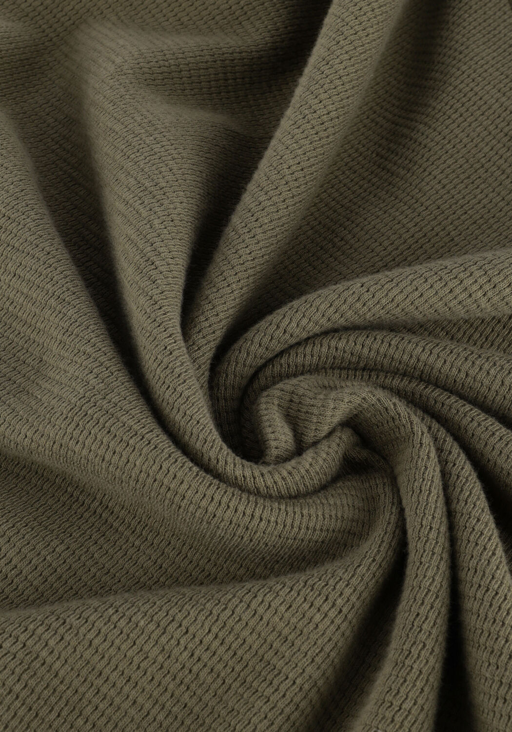 Olive CALVIN KLEIN Sweatshirt BADGE WAFFLE LS TEE - large