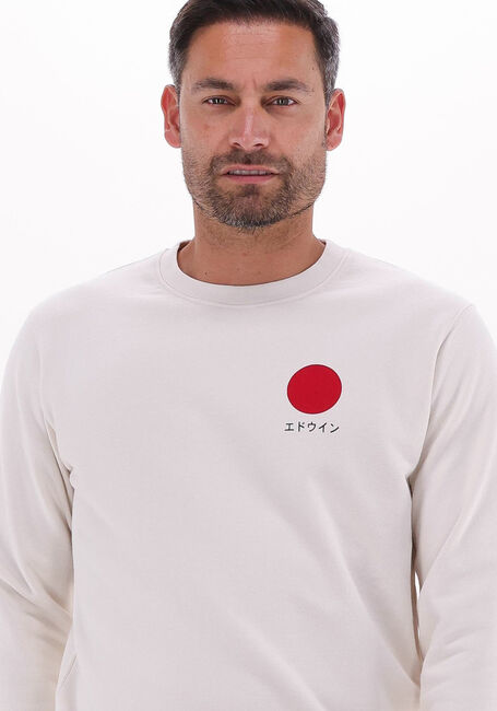 Nicht-gerade weiss EDWIN Sweatshirt JAPANESE SUN SWEAT HEAVY FELPA - large