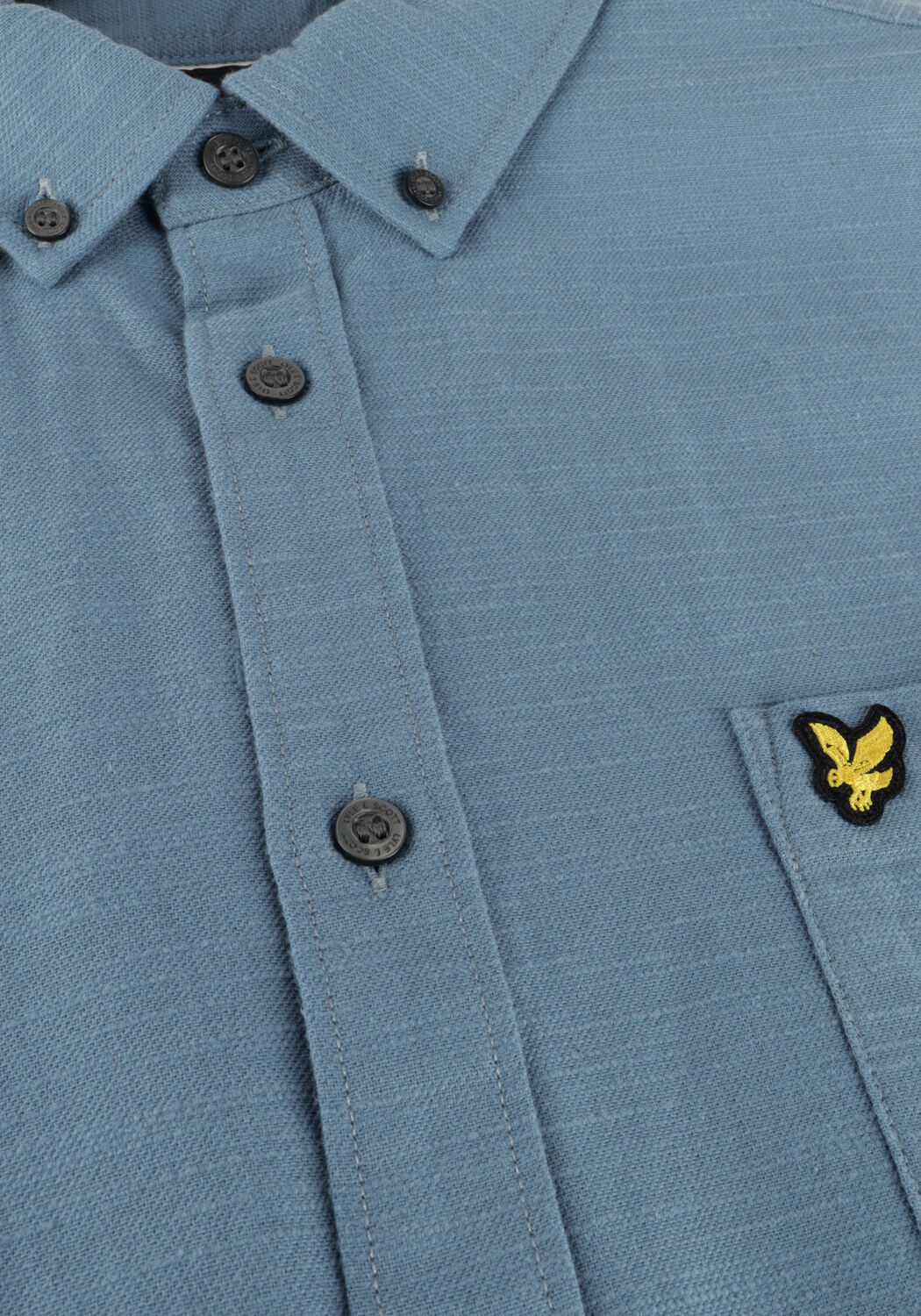 Hellblau LYLE & SCOTT Casual-Oberhemd COTTON SLUB SHORT SLEEVE SHIRT - large