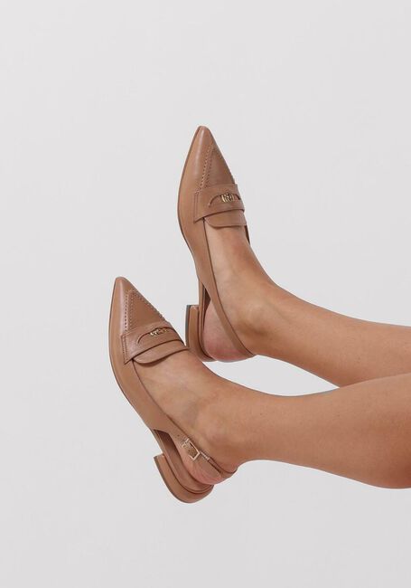 Camelfarbene NOTRE-V Slingbacks 12220 - large