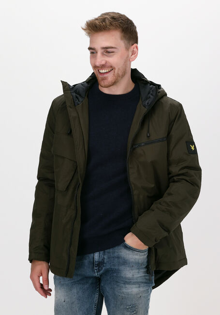 Grüne LYLE & SCOTT Wattierte Jack WADDED DUAL POCKET JACKET WITH - large