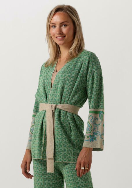 Grüne LIU JO Kimono GIACCA MAGLIA SCIALLATA JACQ - large