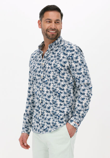 Blaue SCOTCH & SODA Casual-Oberhemd SLIM FIT PRINTED POPLIN SHIRT - large