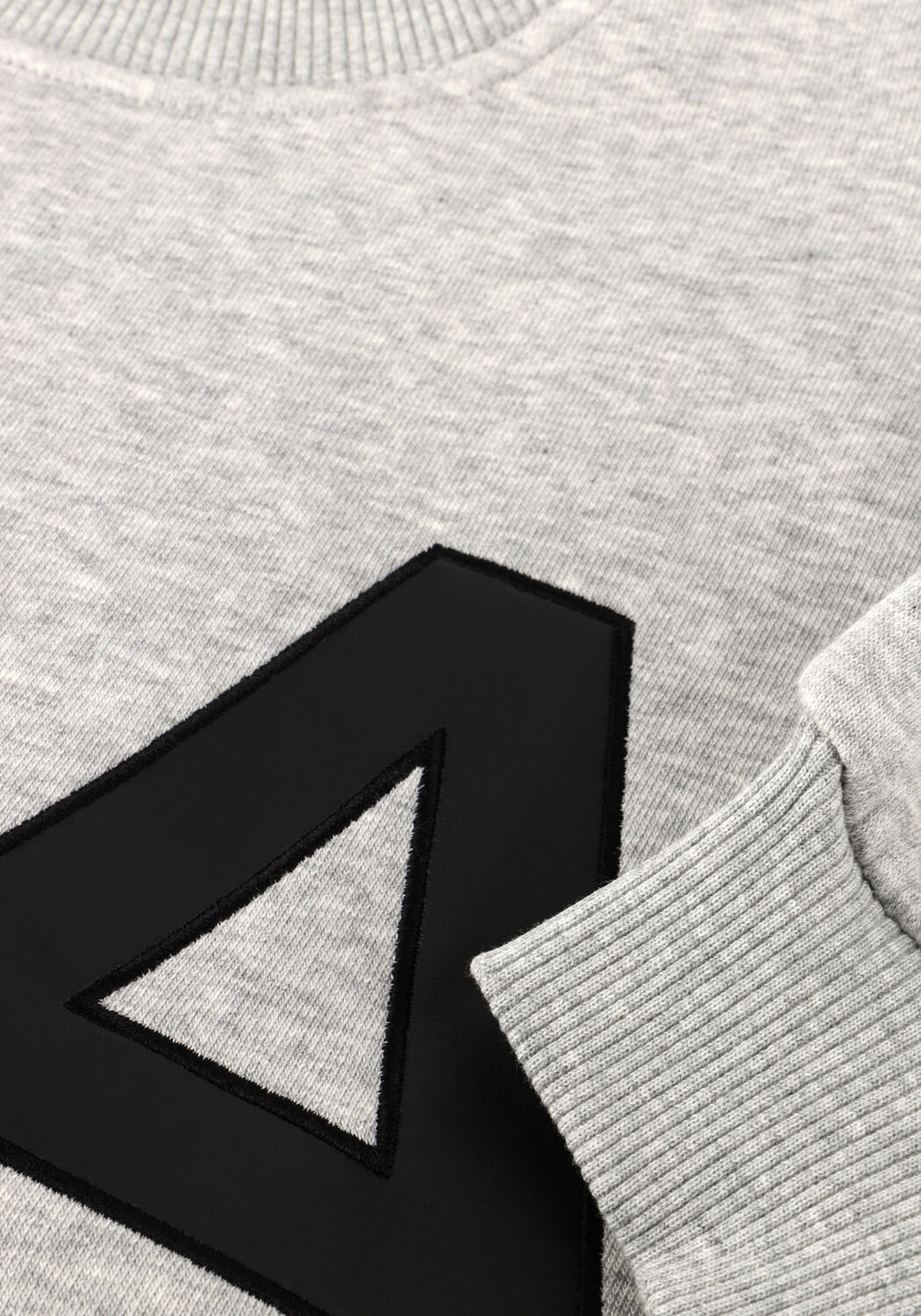 Graue ALIX THE LABEL Sweatshirt LADIES KNITTED LEATHER A SWEATER - large