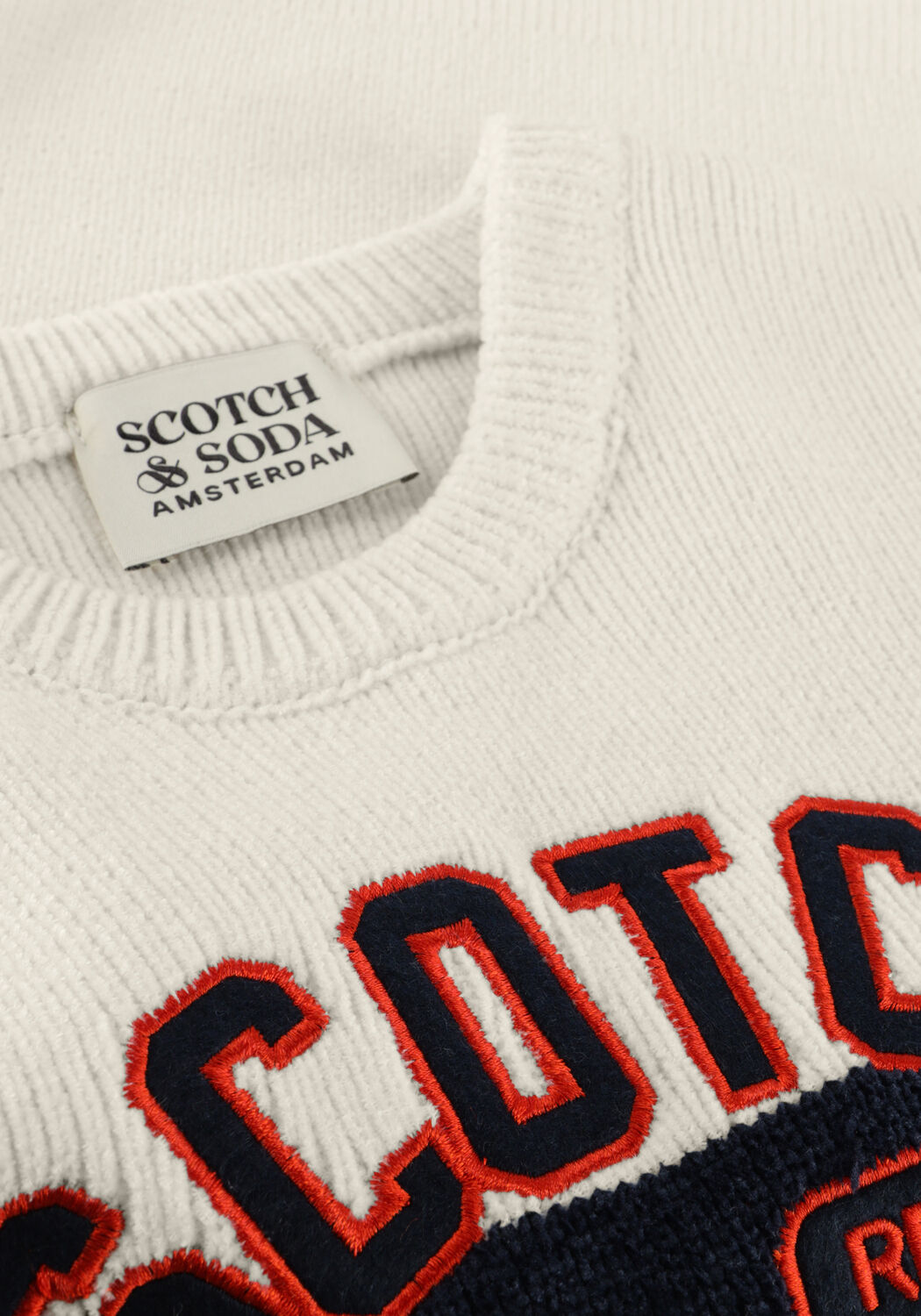 Ecru SCOTCH & SODA Pullover CHENILLE ARTWORK PULLOVER - large