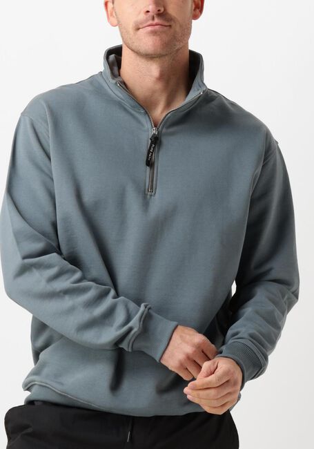 Blaue PURE PATH Pullover LOOSE FIT SWEATERS HALFZIP319 - large