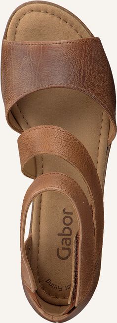 Cognacfarbene GABOR Flache Sandalen 582 Cognacfarbene GABOR Flache Sandalen 582 - large