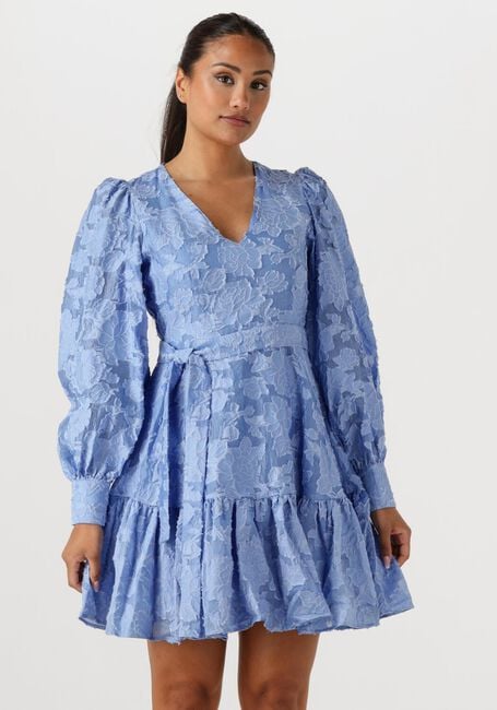 Hellblau SELECTED FEMME Minikleid SLFCALLI-SADIE LS SHORT V-NECK DRESS FF - large