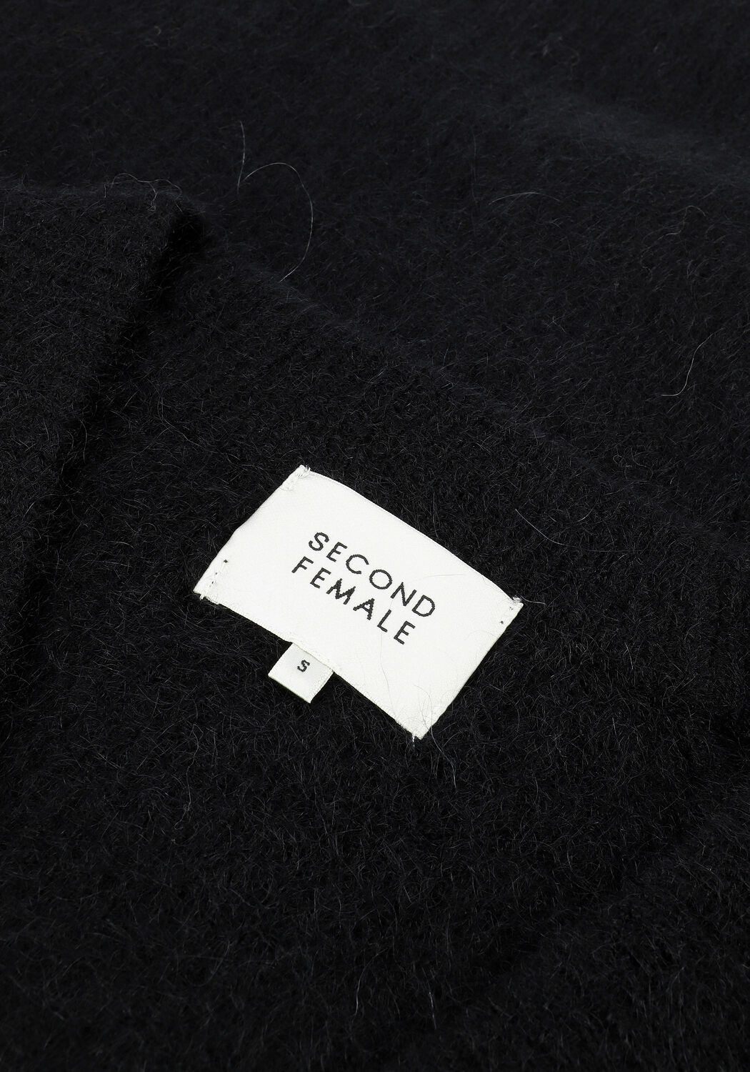 Schwarze SECOND FEMALE Strickjacke BROOK KNIT BOXY CARDIGAN - large