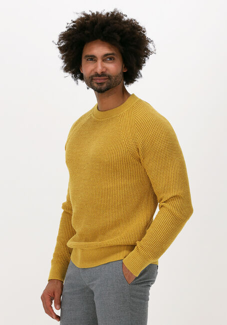 Gelbe SELECTED HOMME Pullover SLHSENNI LS KNIT MOCK NECK W - large