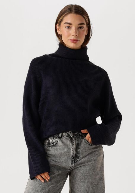 Blaue CO'COUTURE Rollkragenpullover ROW RIB ROLLNECK - large