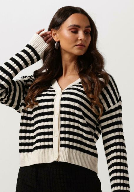 Schwarze MSCH COPENHAGEN Strickjacke MSCHKITNA CARDIGAN STP - large