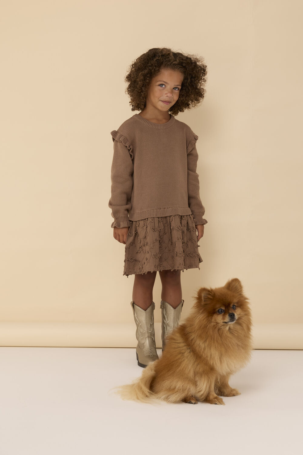 Braune TON & TON Minikleid TESS - large