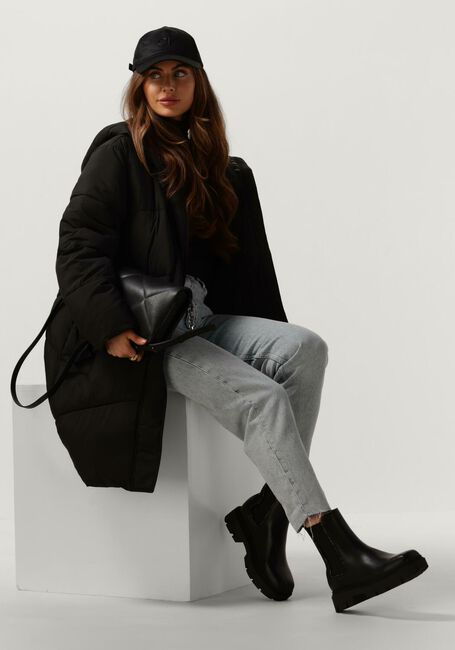 Schwarze CALVIN KLEIN Rollkragenpullover MONOLOGO RIB ROLL NECK - large