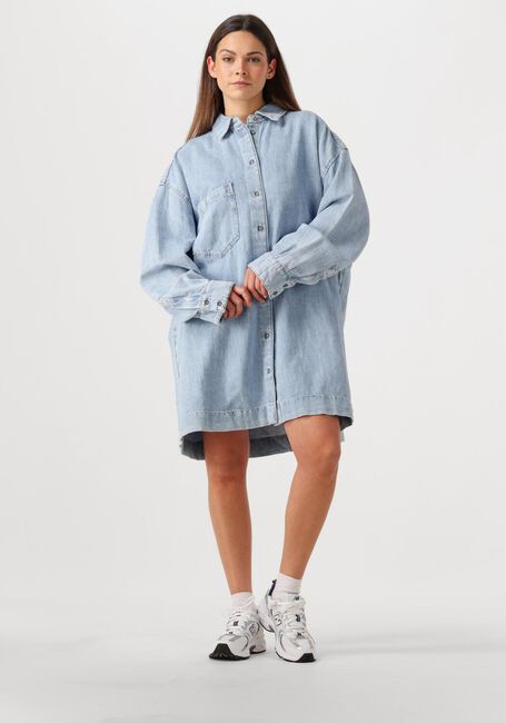 Blaue 7 FOR ALL MANKIND Minikleid OVERSHIRT DRESS - large