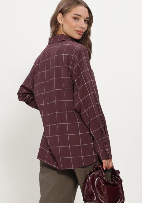 Bordeaux REFINED DEPARTMENT Blusen LADIES WOVEN BLOUSE CHECK SHOULDER PADS NARO - large