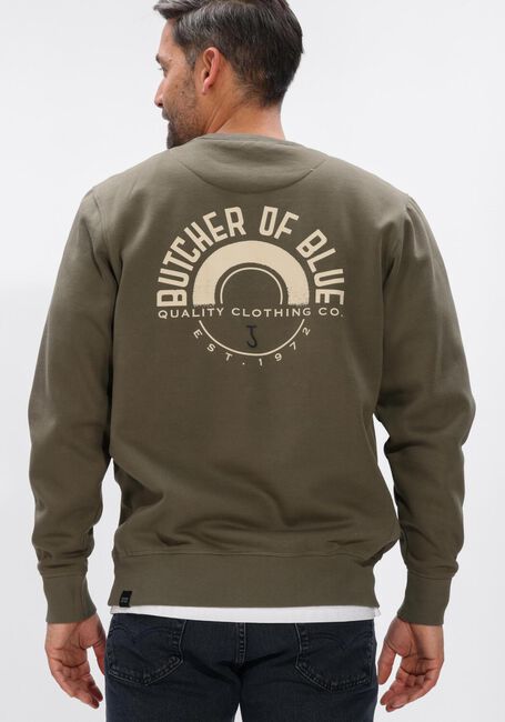 Olive BUTCHER OF BLUE Pullover ARMY CIRCLE CREW - large