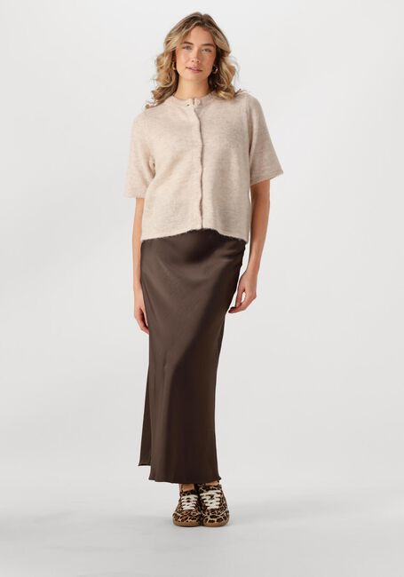 Braune NEO NOIR Maxirock VICKY HEAVY SATEEN SKIRT - large