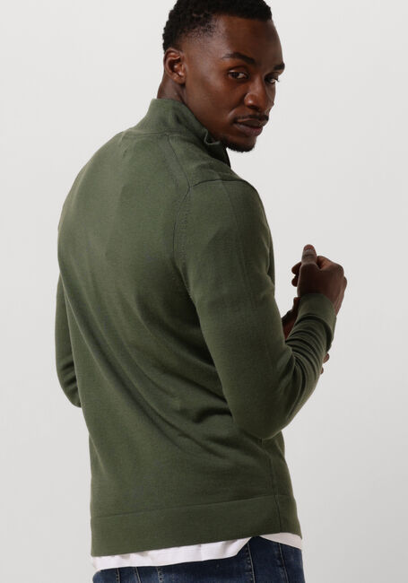 Dunkelgrün CALVIN KLEIN Pullover MERINO QUARTER ZIP - large